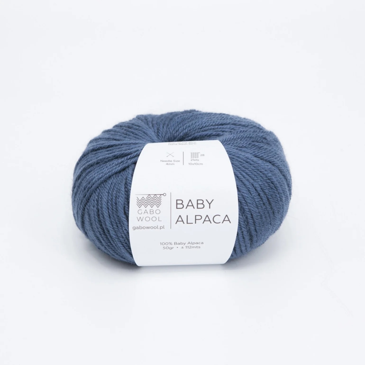 Gabo wool Baby alpacka 1304 Gråblå. Stickwick yarn & design garnbutik i Göteborg.