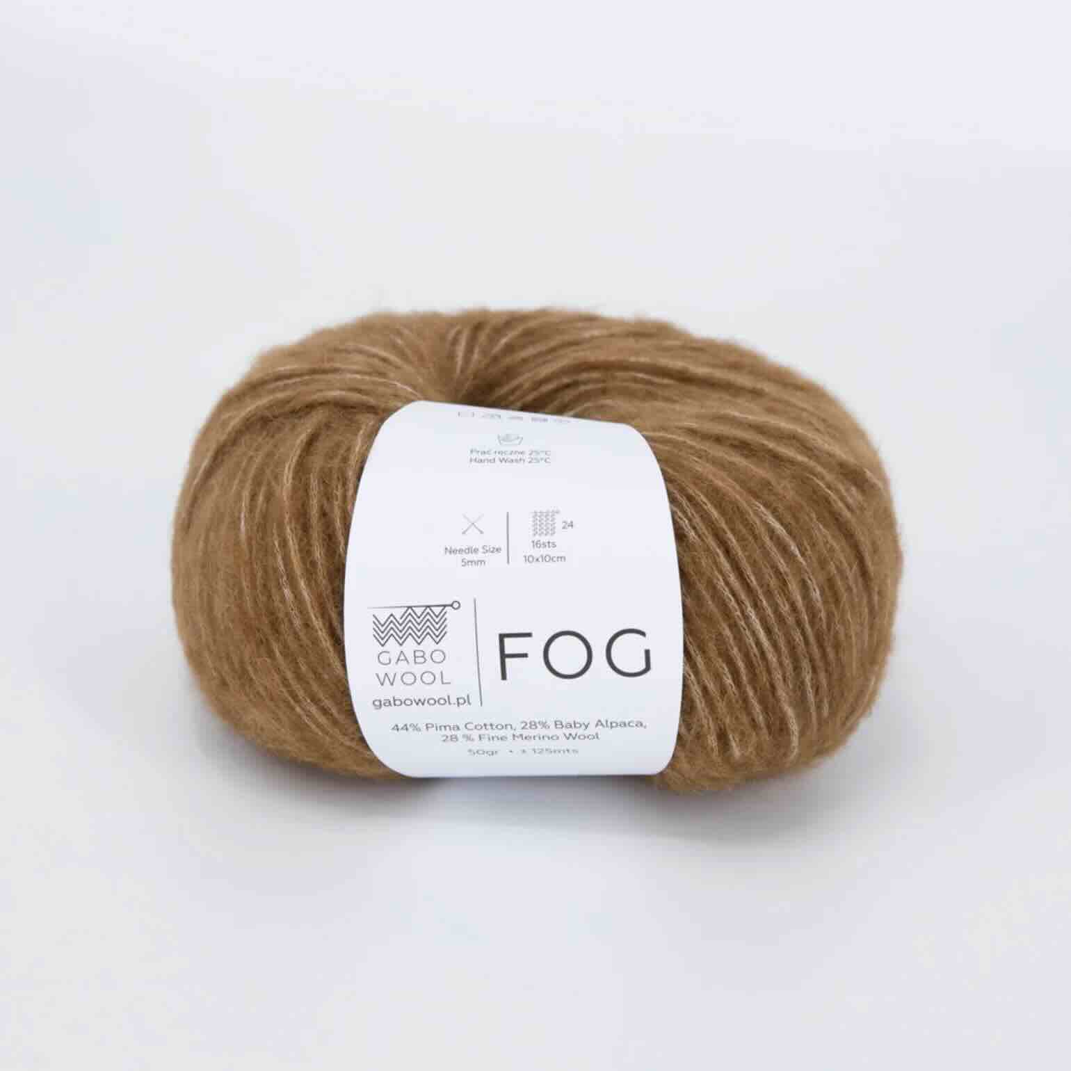 Gabo wool Fog 6121 Brun. Stickwick yarn & design garnbutik i Göteborg.