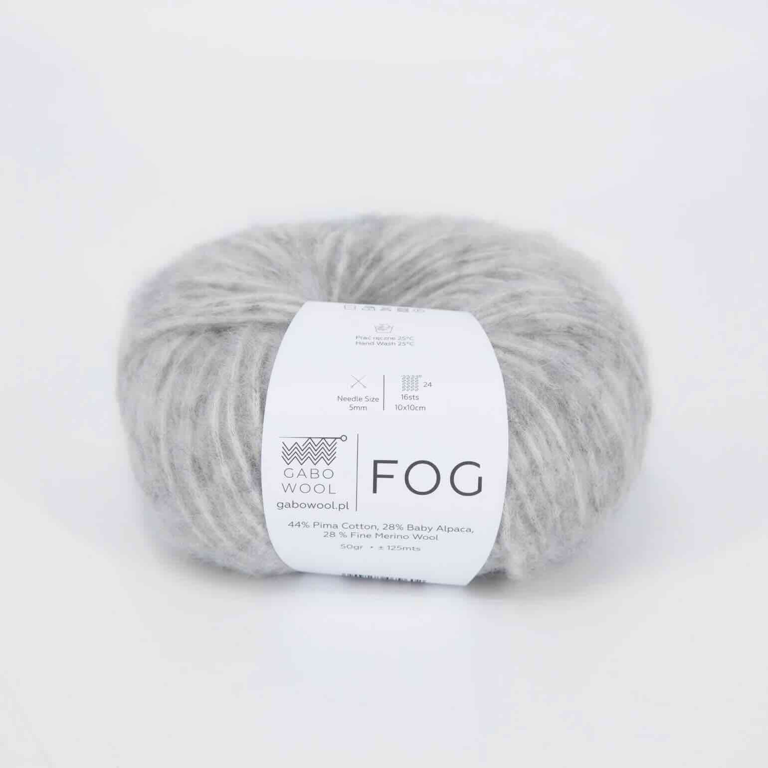 Gabo wool Fog 6546 Ljusgrå. Stickwick yarn & design garnbutik i Göteborg.
