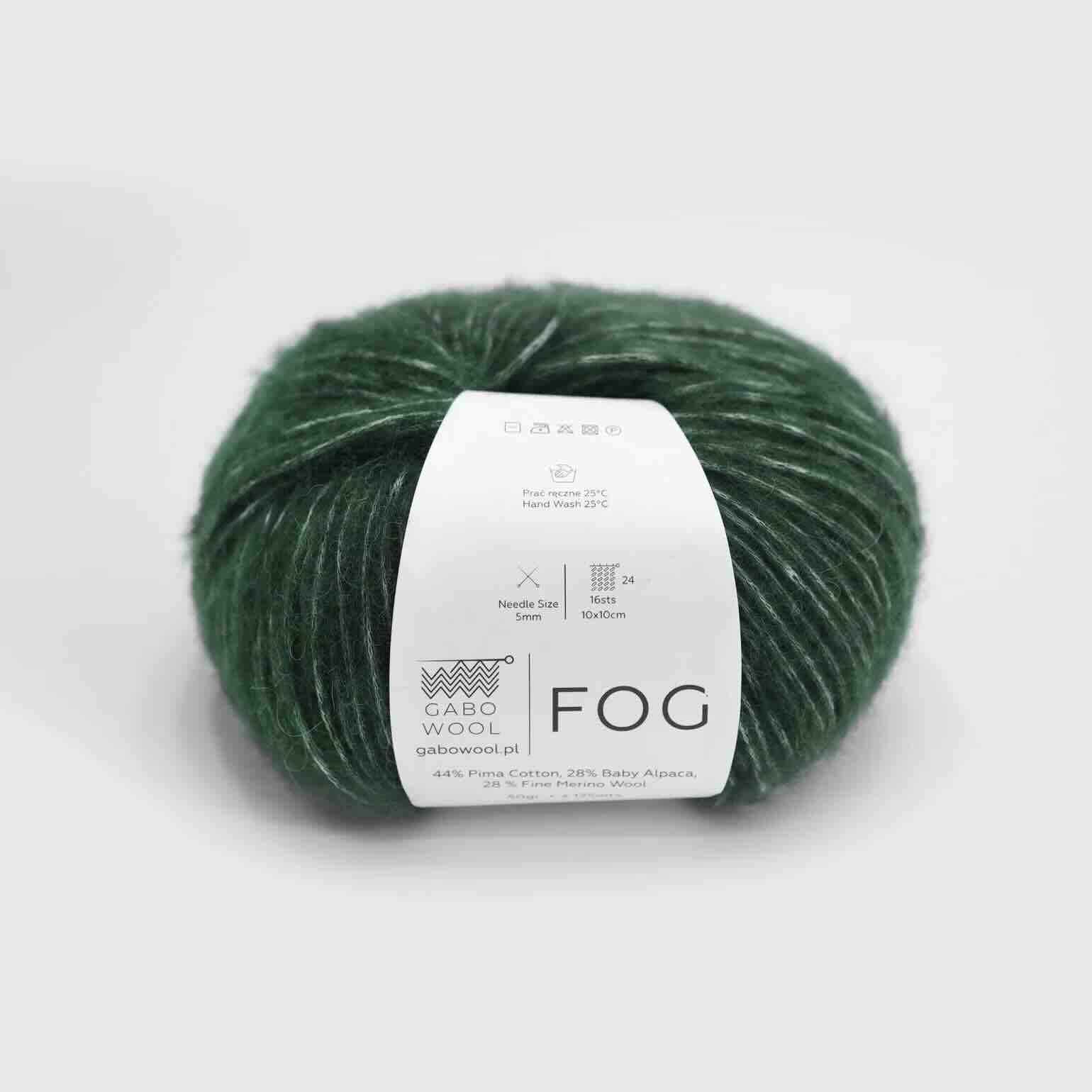 Gabo wool Fog 6172 Skogsgrön. Stickwick yarn & design garnbutik i Göteborg.