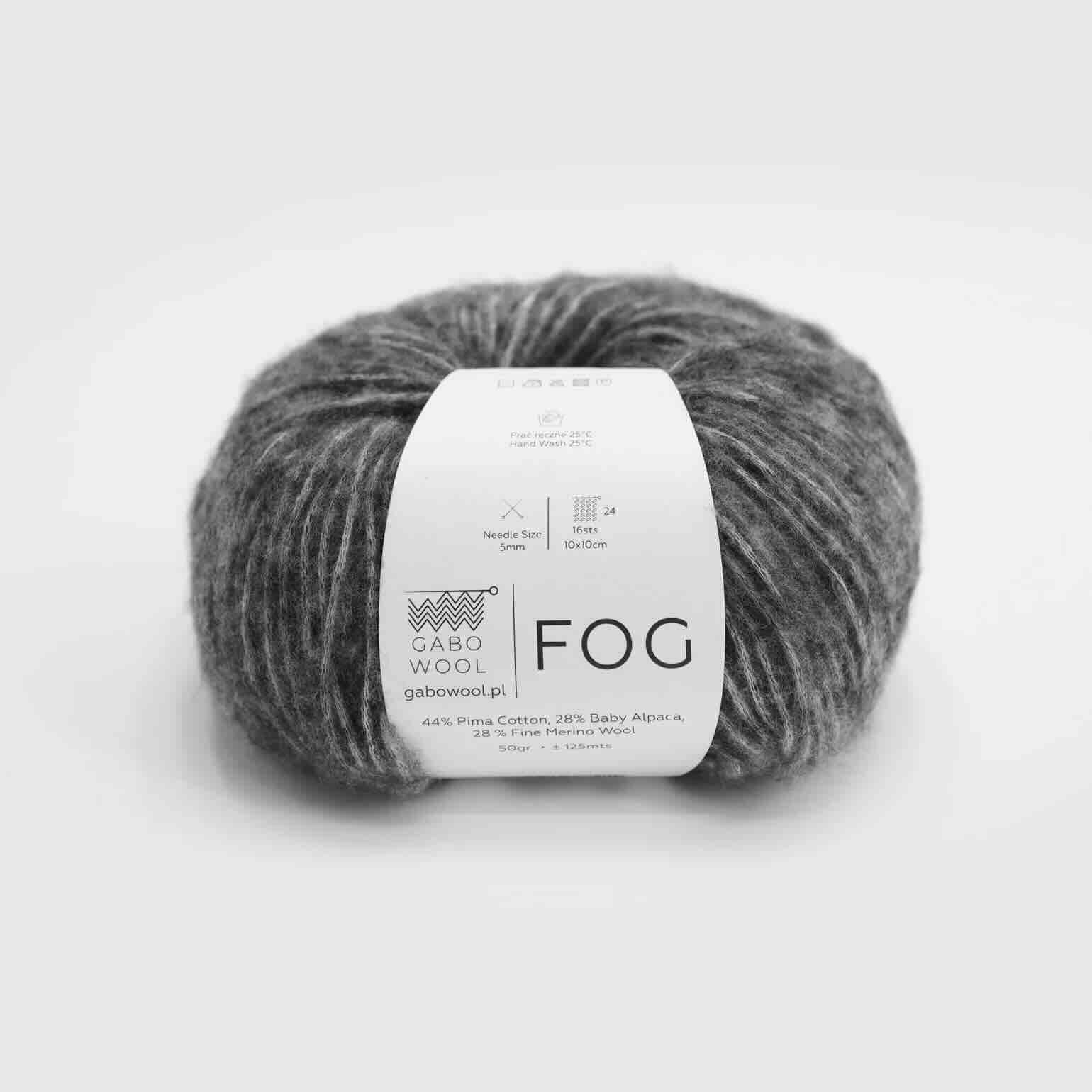 Gabo wool Fog 6602 Grå. Stickwick yarn & design garnbutik i Göteborg.