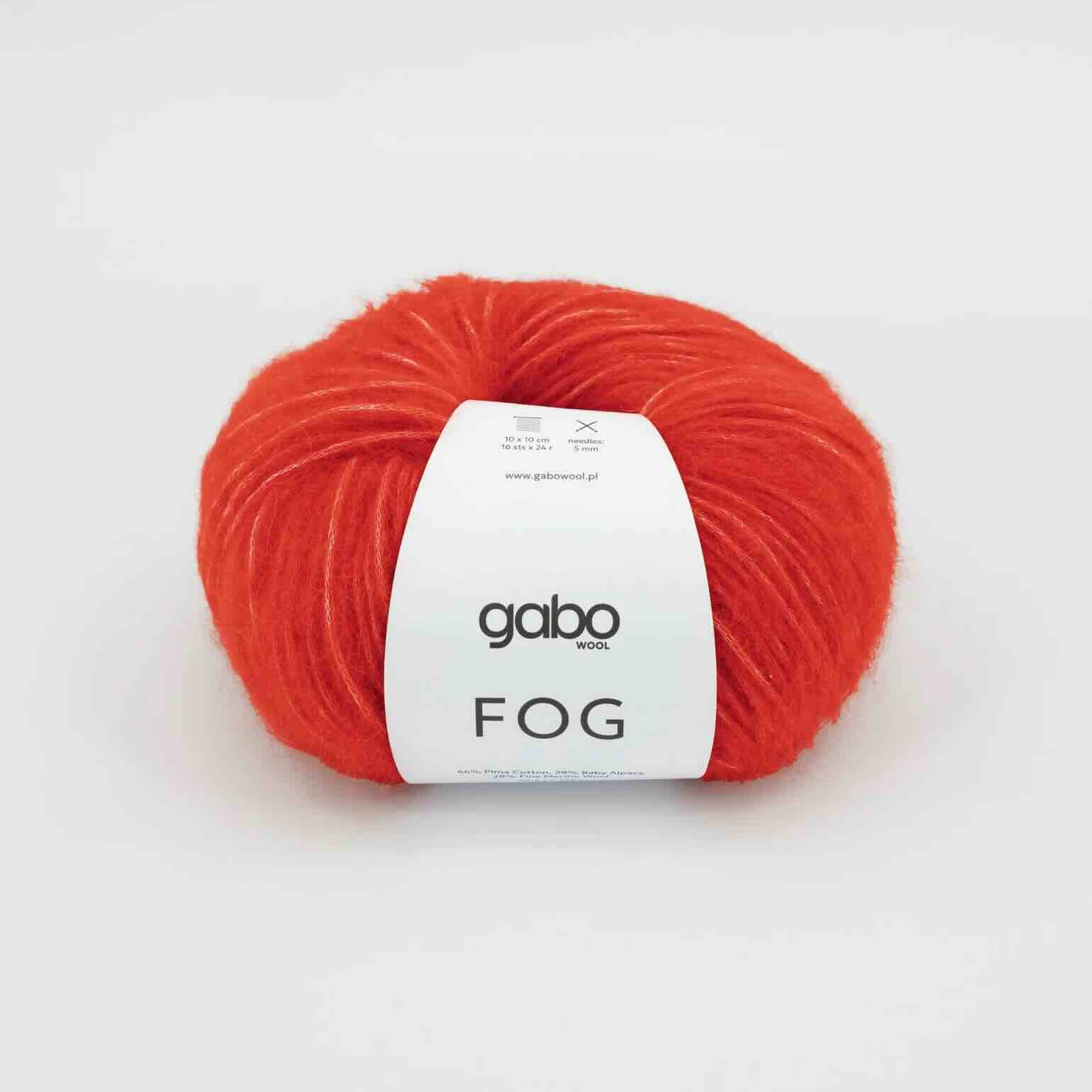 Gabo wool Fog 6301 Röd. Stickwick yarn & design garnbutik i Göteborg.