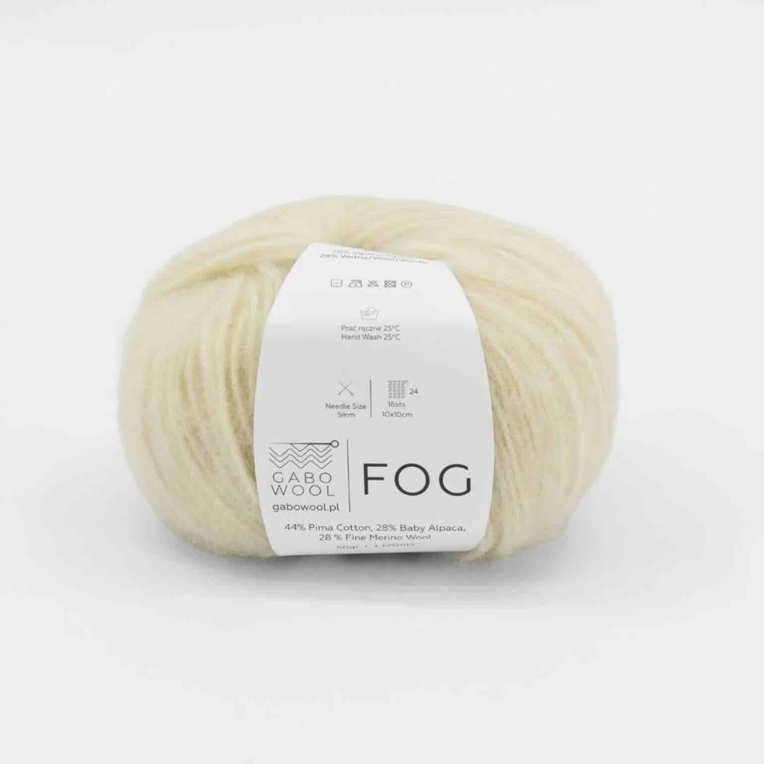 Gabo wool Fog 6105 Vanilj. Stickwick yarn & design garnbutik i Göteborg.