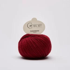 Cardiff Cashmere classic 628 Granata. Stickwick yarn & design, garnbutik Göteborg.